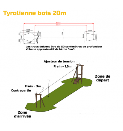 Tyrolienne bois dès 5 ans