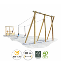 Tyrolienne double en bois