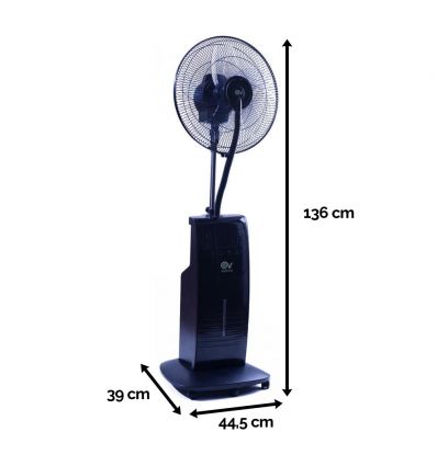 Ventilateur brumisateur professionnel sur pied