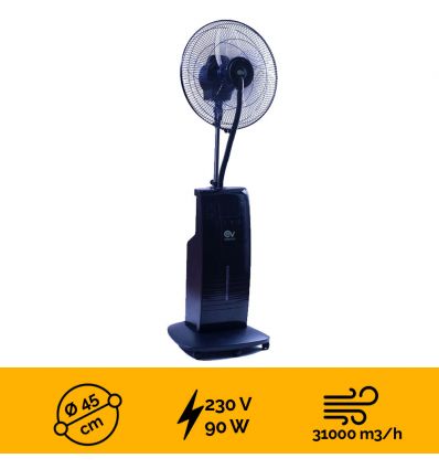 Ventilateur brumisateur professionnel sur pied