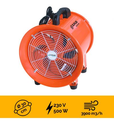 Ventilateur extracteur de chantier mobile gainable