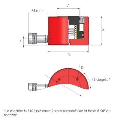 Vérin hydraulique 10 tonnes 700 bar compacte