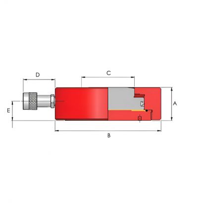 Vérin simple effet hydraulique extra plat 700 bar