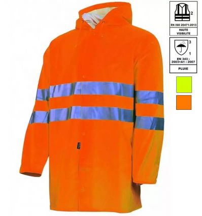 Veste de Pluie Haute Visibilité