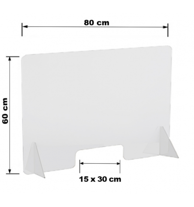 Vitre de protection comptoir