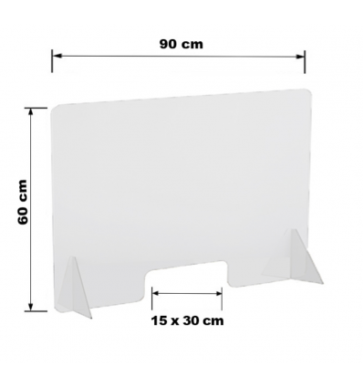 Vitre de protection comptoir