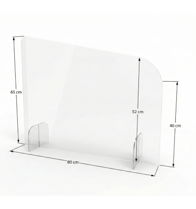 Vitre de protection comptoir