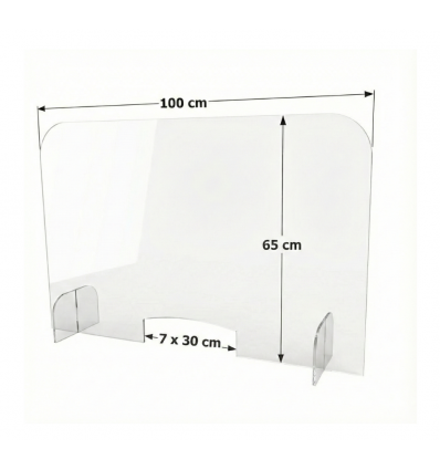 Vitre de protection comptoir