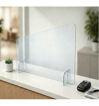 Vitre de protection comptoir