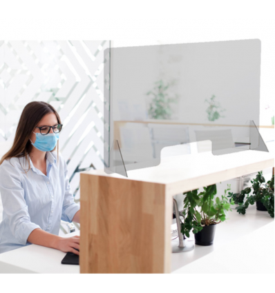 Vitre de protection comptoir