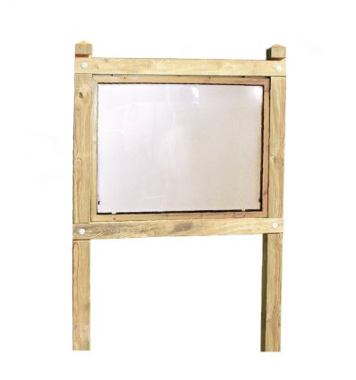 Vitrine affichage extérieur bois sur pieds