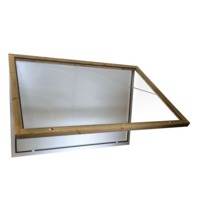 Vitrine affichage extérieur bois sur pieds