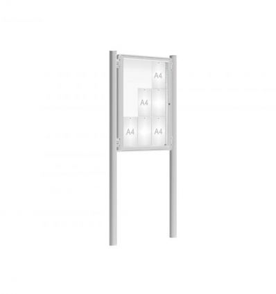 Vitrine d'affichage extérieur sur pieds Grand format Simple face