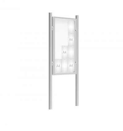 Vitrine d'affichage extérieur sur pieds Grand format Simple face