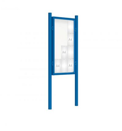 Vitrine d'affichage extérieur sur pieds Grand format Simple face