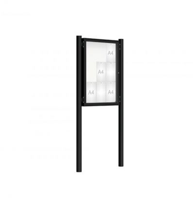 Vitrine d'affichage extérieur sur pieds Grand format Simple face