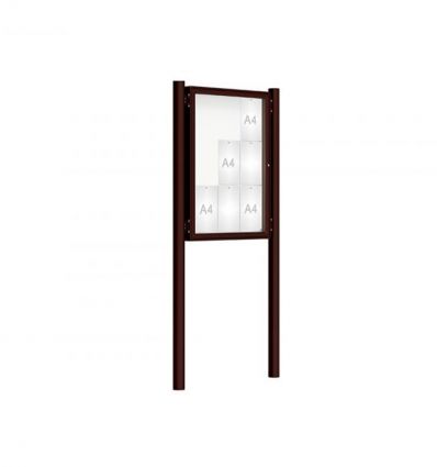 Vitrine d'affichage extérieur sur pieds Grand format Simple face