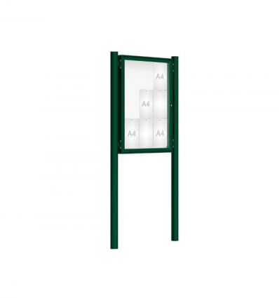 Vitrine d'affichage extérieur sur pieds Grand format Simple face