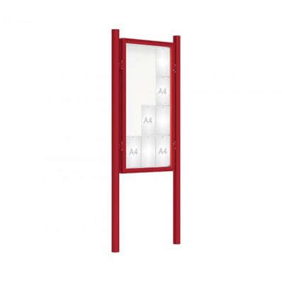 Vitrine d'affichage extérieur sur pieds Grand format Simple face