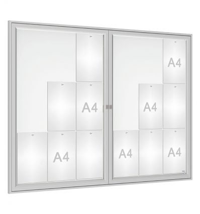Vitrine d'affichage extérieur Tradition - Porte battante - 2A4 à 18A4