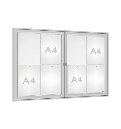 Vitrine d'affichage extérieur Tradition - Porte battante - 2A4 à 18A4