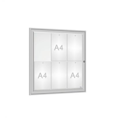 Vitrine d'affichage extérieur Tradition - Porte battante - 2A4 à 18A4