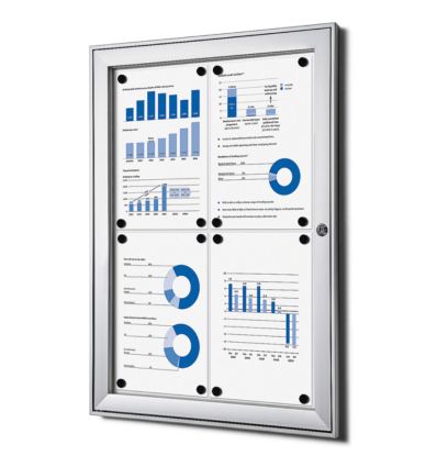 Vitrine d'affichage intérieur Classique - Porte battante - 4A4 à 12A4