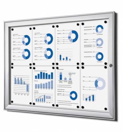 Vitrine d'affichage intérieur Classique - Porte battante - 4A4 à 12A4