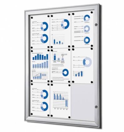 Vitrine d'affichage intérieur Classique - Porte battante - 4A4 à 12A4