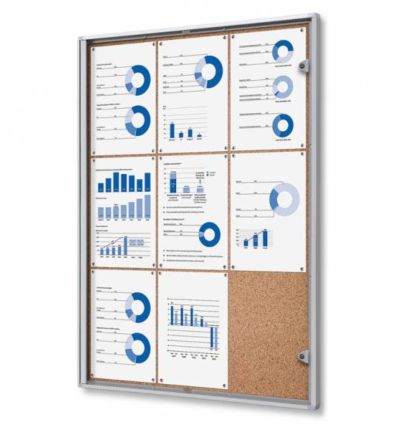 Vitrine d'affichage intérieur Classique - Porte battante - 4A4 à 12A4