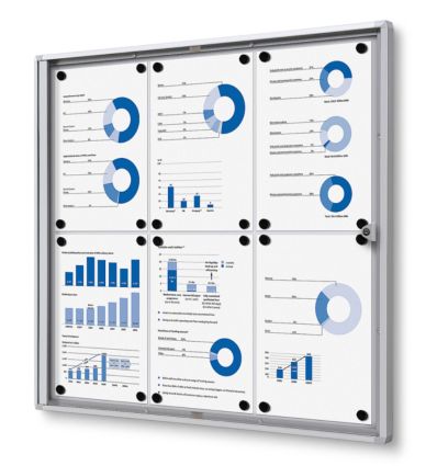 Vitrine d'affichage intérieur Standard - Porte battante - 1A4 à 9A4