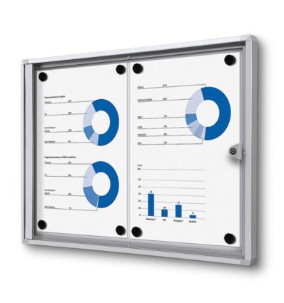 Vitrine d'affichage intérieur Standard - Porte battante - 1A4 à 9A4