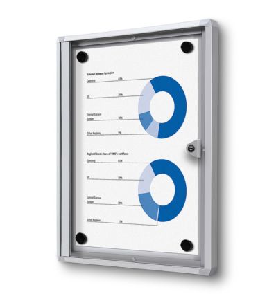 Vitrine d'affichage intérieur Standard - Porte battante - 1A4 à 9A4