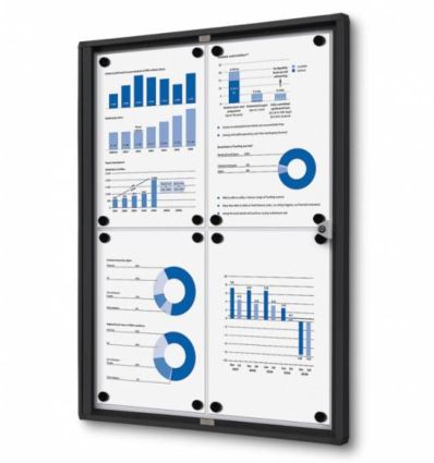 Vitrine d'affichage intérieur Standard - Porte battante - 1A4 à 9A4