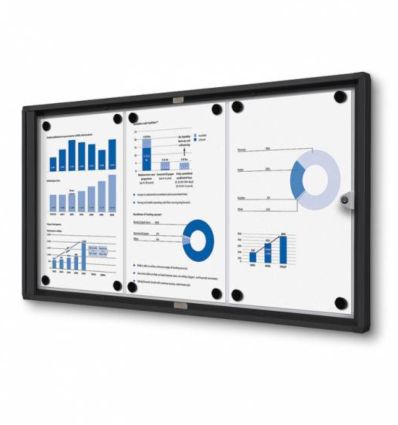 Vitrine d'affichage intérieur Standard - Porte battante - 1A4 à 9A4