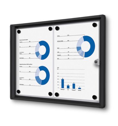 Vitrine d'affichage intérieur Standard - Porte battante - 1A4 à 9A4