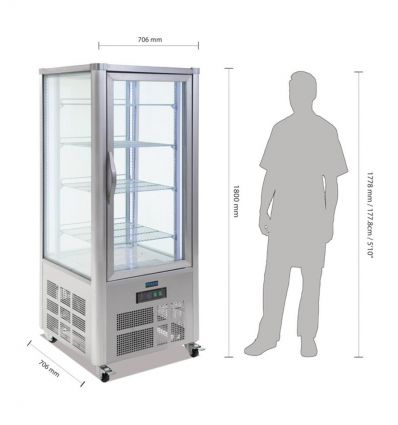 Vitrine réfrigérée pâtisserie mobile 400 L