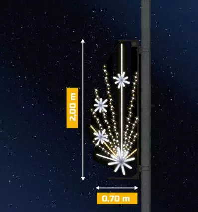 Décoration candélabre de Noël - Éclat